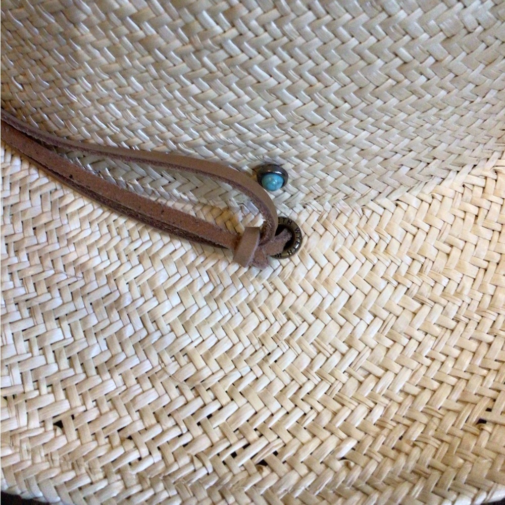 NEW! Rare Wyeth Straw Cowboy Hat with Chin Strap - Natural - Picture 2 of 3
